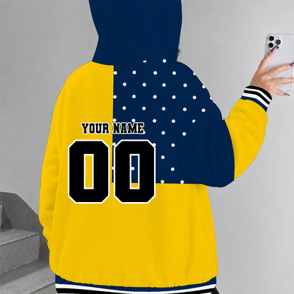 [FAN FAVORITE] NEW CUSTOMIZED NCAA MFF04 MIW MICHIGAN WOLVERINES STRAPPY ZIP HOODIE