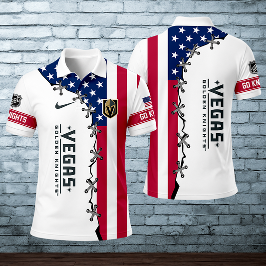 [SUPER SALE] NEW CUSTOMIZED NHL04 VGK VEGAS GOLDEN KNIGHTS POLO SHIRT