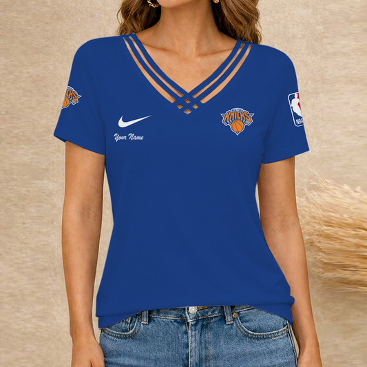 [HOT DEAL] NEW CUSTOMIZED NBA04 NYK NEW YORK KNICKS V-NECK SHIRT