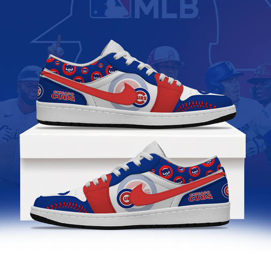 [FLASH SALE] NEW CUSTOMIZED MLB04 CCS CHICAGO CUBS AIR JORDAN LOW SHOES