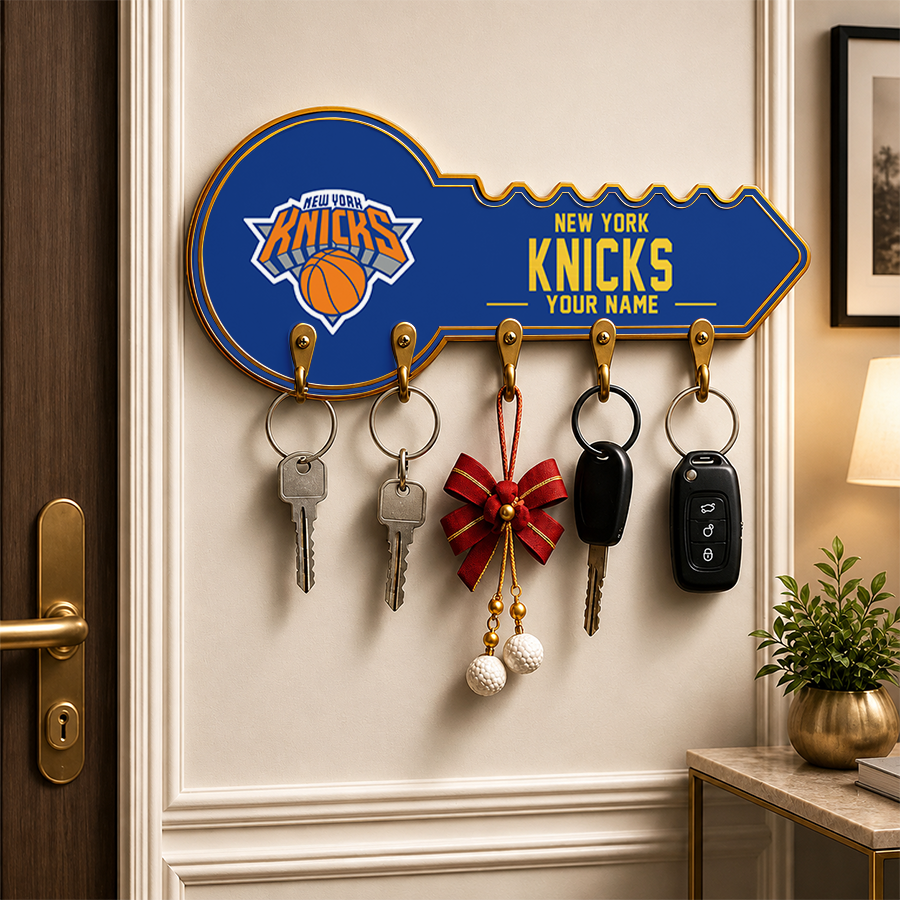 [HOT DEAL] NEW CUSTOMIZED NBA04 NYK NEW YORK KNICKS WALL KEY HOLDER FOR HOME