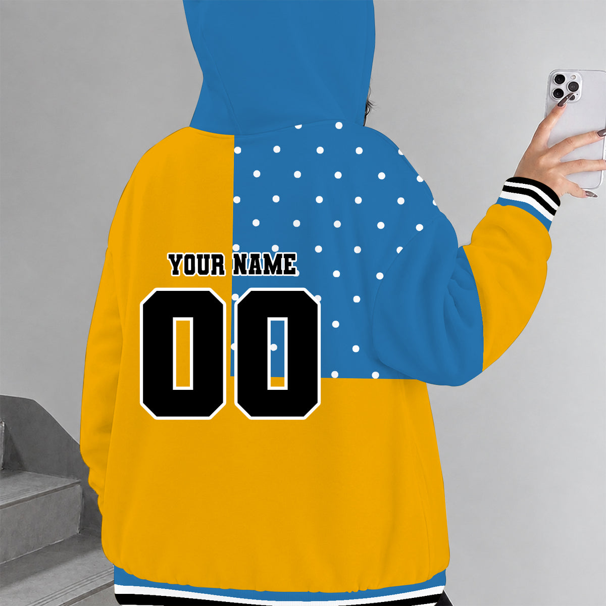 [FAN FAVORITE] NEW CUSTOMIZED NCAA MAM04 UCB UCLA BRUINS STRAPPY ZIP HOODIE