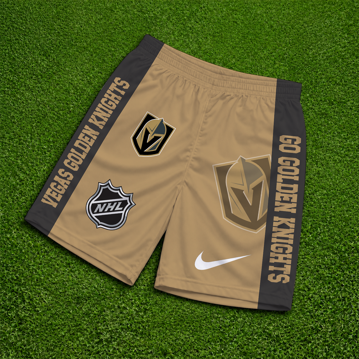 [SUPER SALE] NEW CUSTOMIZED NHL04 VGK VEGAS GOLDEN KNIGHTS SHORT PANTS