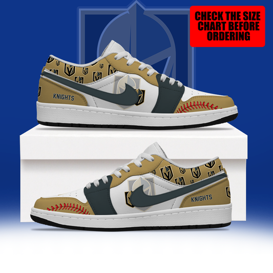 [SUPER SALE] NEW CUSTOMIZED NHL04 VGK VEGAS GOLDEN KNIGHTS AIR JORDAN LOW SHOES