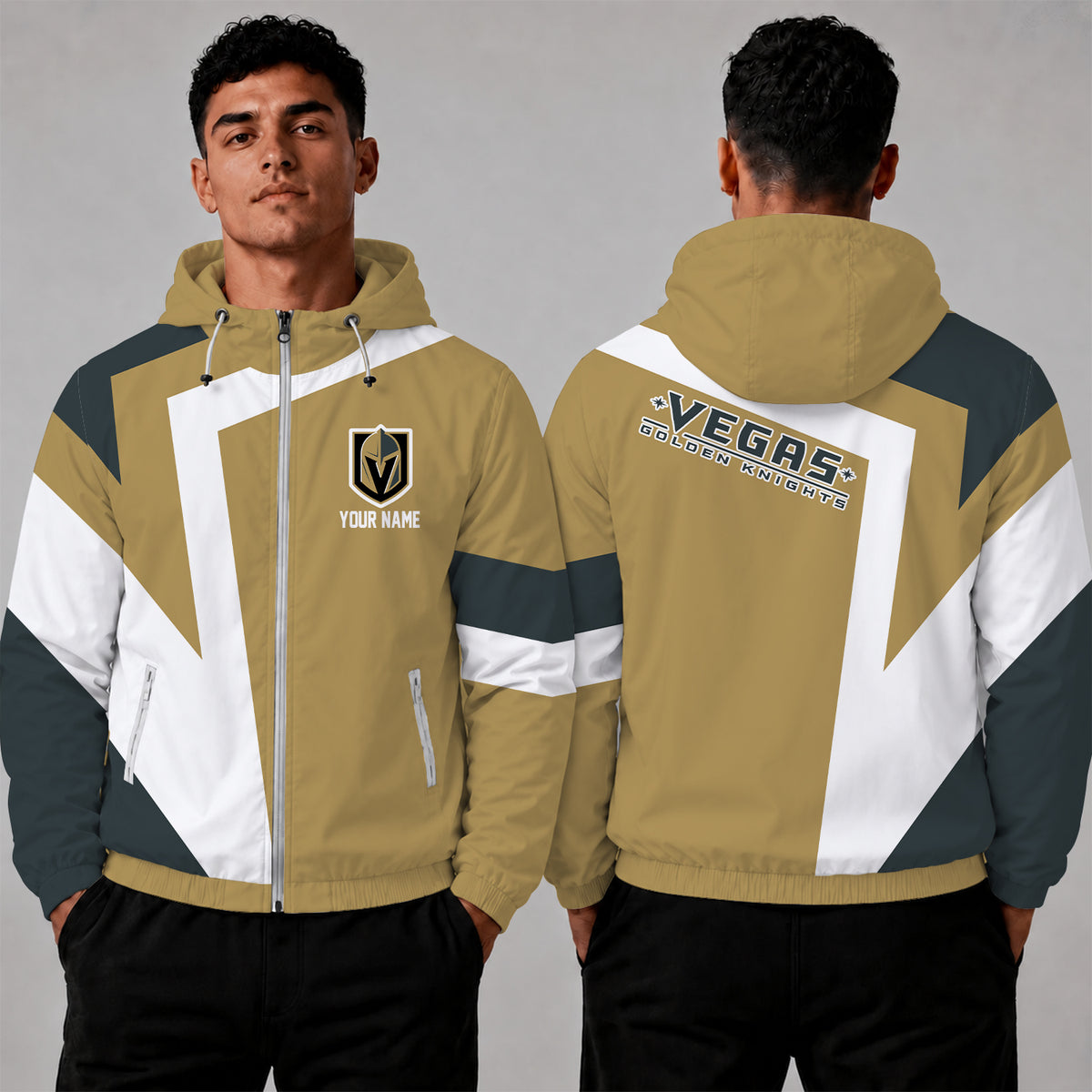 [SUPER SALE] NEW CUSTOMIZED NHL04 VGK VEGAS GOLDEN KNIGHTS WINDBREAKER JACKET