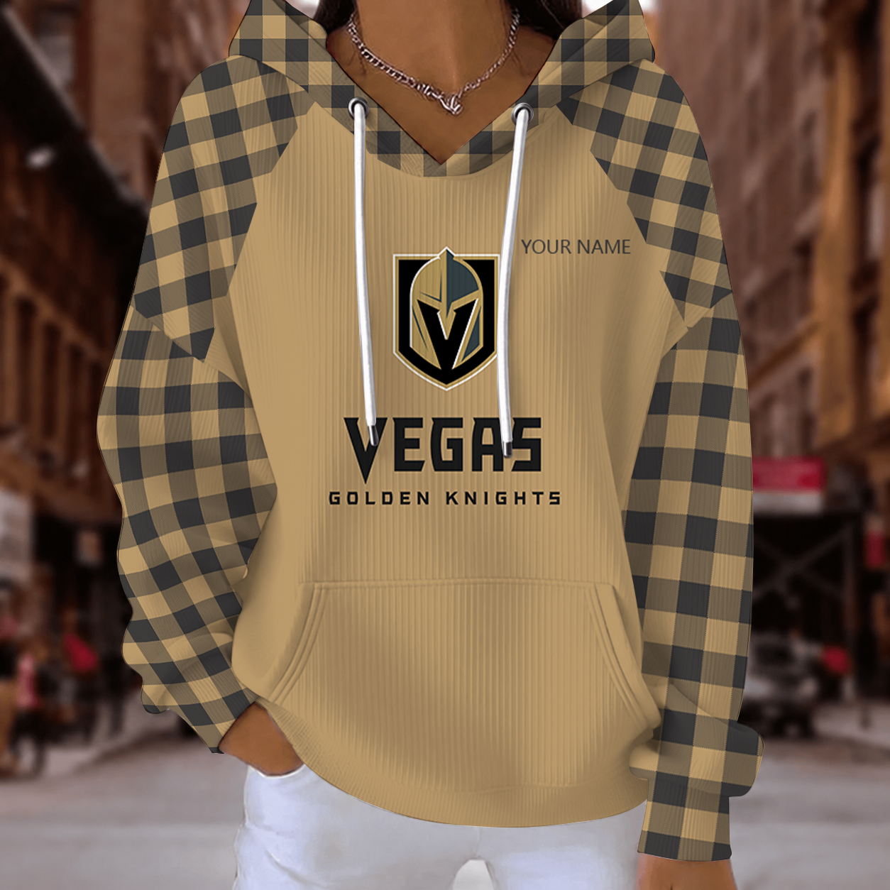 [SUPER SALE] NEW CUSTOMIZED NHL04 VGK VEGAS GOLDEN KNIGHTS RIBBED HOODIE & SWEATSHIRT