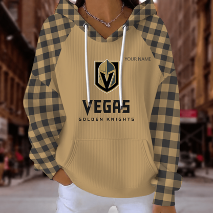 [SUPER SALE] NEW CUSTOMIZED NHL04 VGK VEGAS GOLDEN KNIGHTS RIBBED HOODIE & SWEATSHIRT