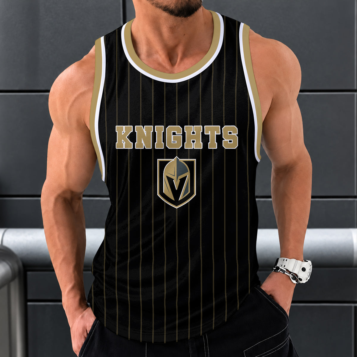 [SUPER SALE] NEW CUSTOMIZED NHL04 VGK VEGAS GOLDEN KNIGHTS UNISEX TANK TOP