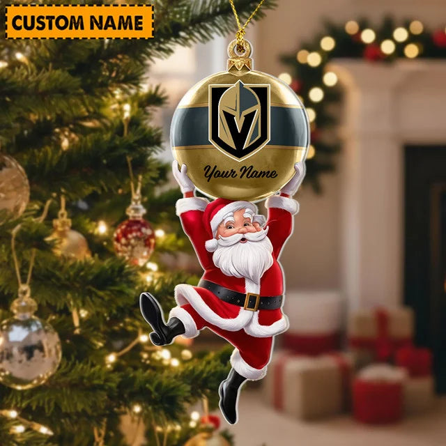 [SUPER SALE] NEW CUSTOMIZED NHL04 VGK VEGAS GOLDEN KNIGHTS CHRISTMAS ACRYLIC ORNAMENT