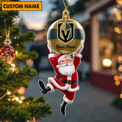 [SUPER SALE] NEW CUSTOMIZED NHL04 VGK VEGAS GOLDEN KNIGHTS CHRISTMAS ACRYLIC ORNAMENT
