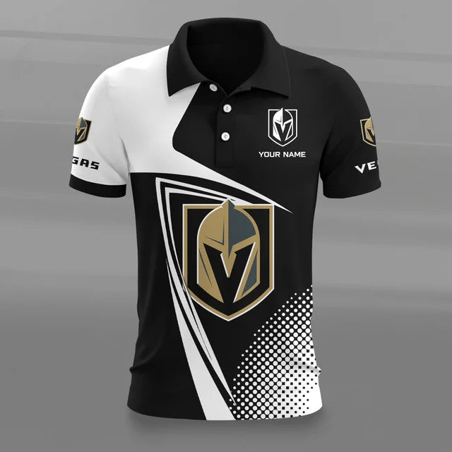 [SUPER SALE] NEW CUSTOMIZED NHL04 VGK VEGAS GOLDEN KNIGHTS POLO SHIRT