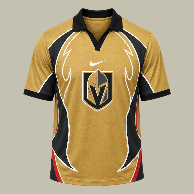 [SUPER SALE] NEW CUSTOMIZED NHL04 VGK VEGAS GOLDEN KNIGHTS POLO SHIRT