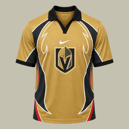[SUPER SALE] NEW CUSTOMIZED NHL04 VGK VEGAS GOLDEN KNIGHTS POLO SHIRT