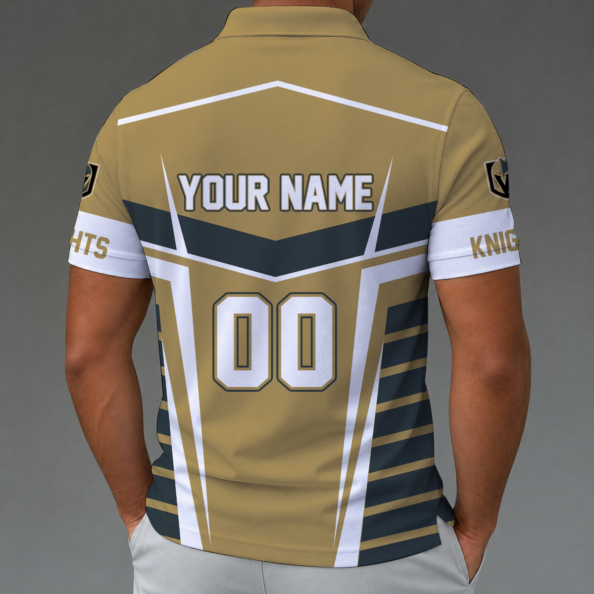 [SUPER SALE] NEW CUSTOMIZED NHL04 VGK VEGAS GOLDEN KNIGHTS POLO SHIRT