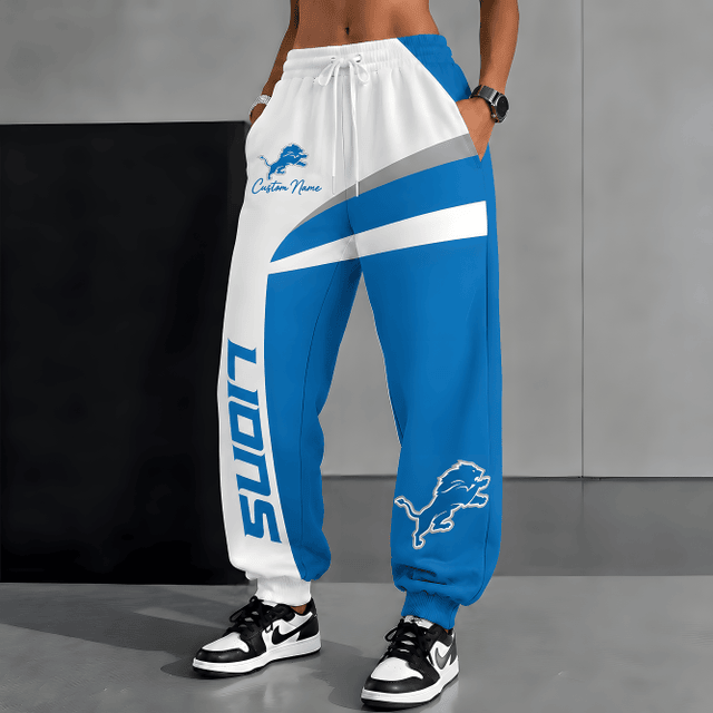 [SPECIAL OFFER] NEW CUSTOMIZED NFL04 DTL DETROIT LIONS SWEATPANTS