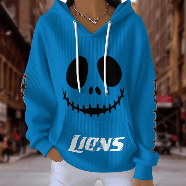 [SPECIAL OFFER] NEW CUSTOMIZED NFL04 DTL DETROIT LIONS RIBBED HOODIE & SWEATSHIRT