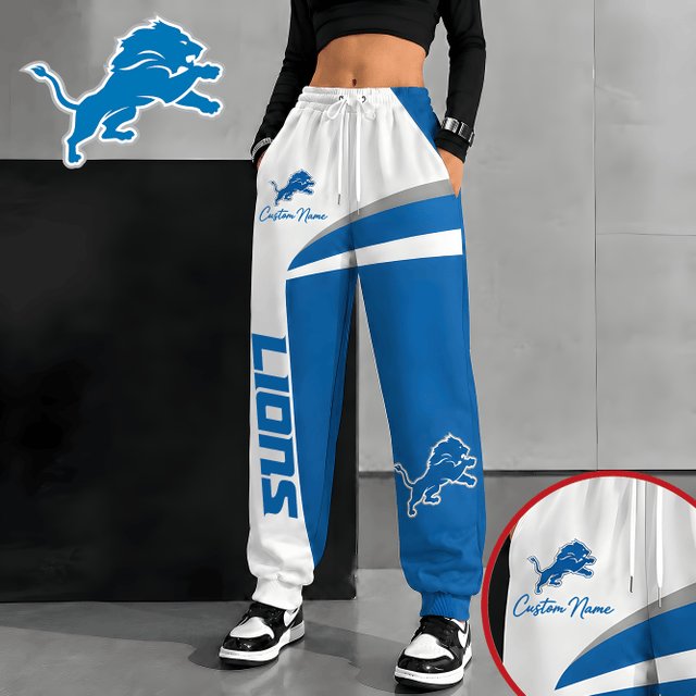 [SPECIAL OFFER] NEW CUSTOMIZED NFL04 DTL DETROIT LIONS SWEATPANTS