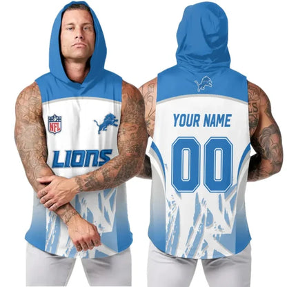 [SPECIAL OFFER] NEW CUSTOMIZED NFL04 DTL DETROIT LIONS HOODED TANK TOP