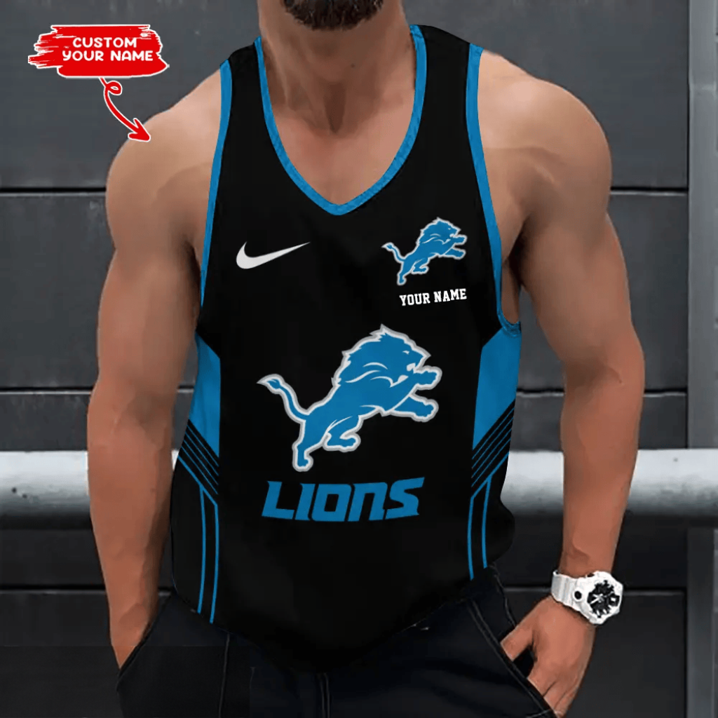 LIMITED EDITION - NEW CUSTOMIZED NFL04 DTL DETROIT LIONS UNISEX TANK TOP