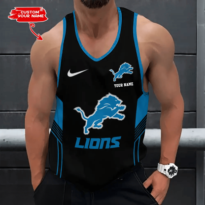 LIMITED EDITION - NEW CUSTOMIZED NFL04 DTL DETROIT LIONS UNISEX TANK TOP