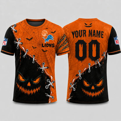 [SPECIAL OFFER] NEW CUSTOMIZED NFL04 DTL DETROIT LIONS HALLOWEEN T-SHIRT, HOODIE & ZIP HOODIE