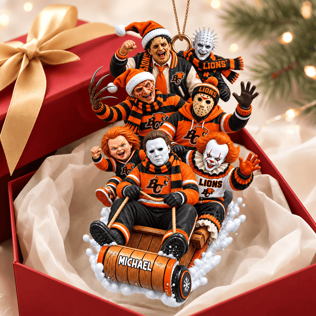 [FAN EXCLUSIVE] NEW CUSTOMIZED CFL05 BCL BC LIONS CHRISTMAS ACRYLIC ORNAMENT