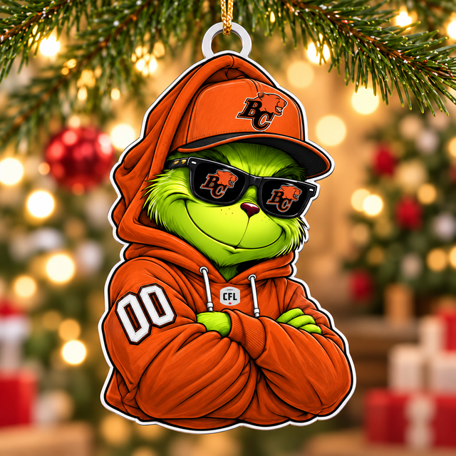 [FAN EXCLUSIVE] NEW CUSTOMIZED CFL05 BCL BC LIONS CHRISTMAS ACRYLIC ORNAMENT