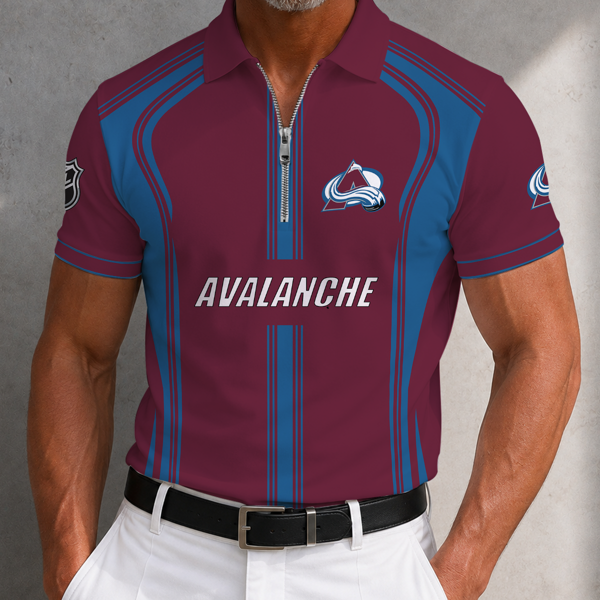 [SUPER SALE] NEW CUSTOMIZED NHL05 CAL COLORADO AVALANCHE POLO SHIRT