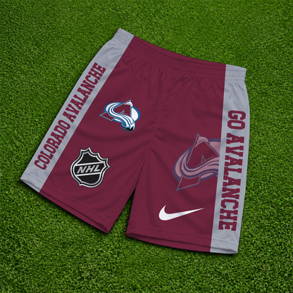 [SUPER SALE] NEW CUSTOMIZED NHL05 CAL COLORADO AVALANCHE SHORT PANTS
