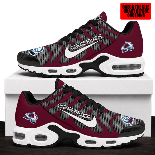 [SUPER SALE] NEW CUSTOMIZED NHL05 CAL COLORADO AVALANCHE AIR MAX PLUS SNEAKERS