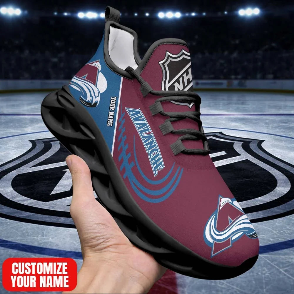 [SUPER SALE] NEW CUSTOMIZED NHL05 CAL CL AVALANCHE PREMIUM CLUNKY SNEAKERS