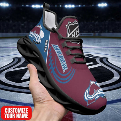 [SUPER SALE] NEW CUSTOMIZED NHL05 CAL CL AVALANCHE PREMIUM CLUNKY SNEAKERS