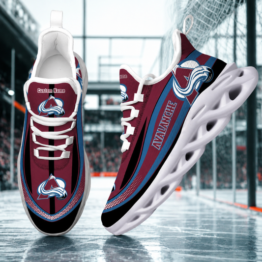 [SUPER SALE ] NEW CUSTOMIZED NHL05 CAL COLORADO AVALANCHE MAX SOUL SHOES