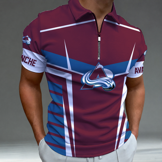 [SUPER SALE] NEW CUSTOMIZED NHL05 CAL COLORADO AVALANCHE POLO SHIRT