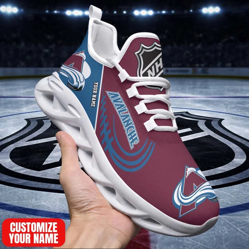 [SUPER SALE] NEW CUSTOMIZED NHL05 CAL CL AVALANCHE PREMIUM CLUNKY SNEAKERS