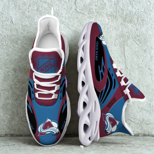 [SUPER SALE ] NEW CUSTOMIZED NHL05 CAL COLORADO AVALANCHE MAX SOUL SHOES