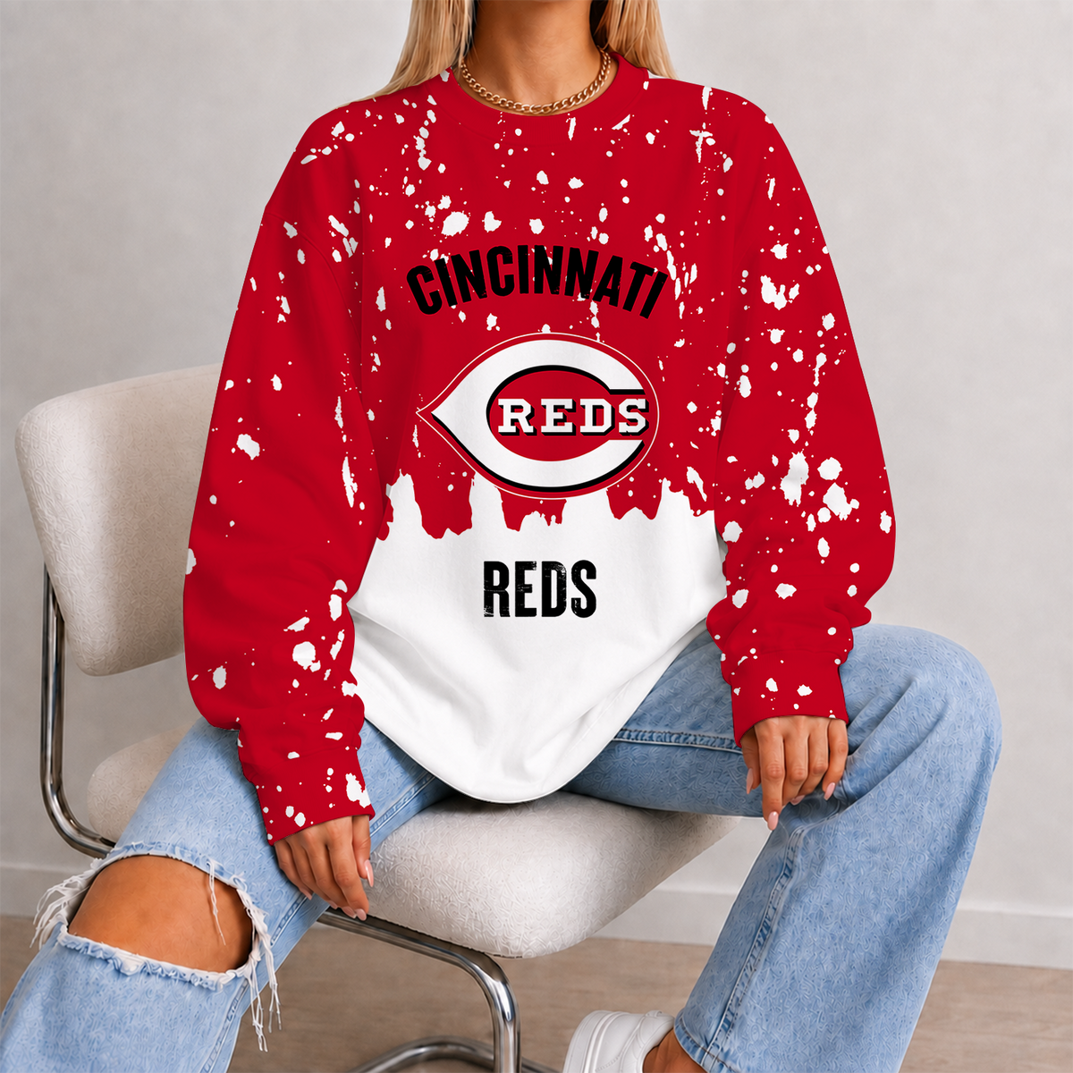[FLASH SALE] NEW CUSTOMIZED MLB05 CRS CINCINNATI REDS UNISEX SWEATSHIRT