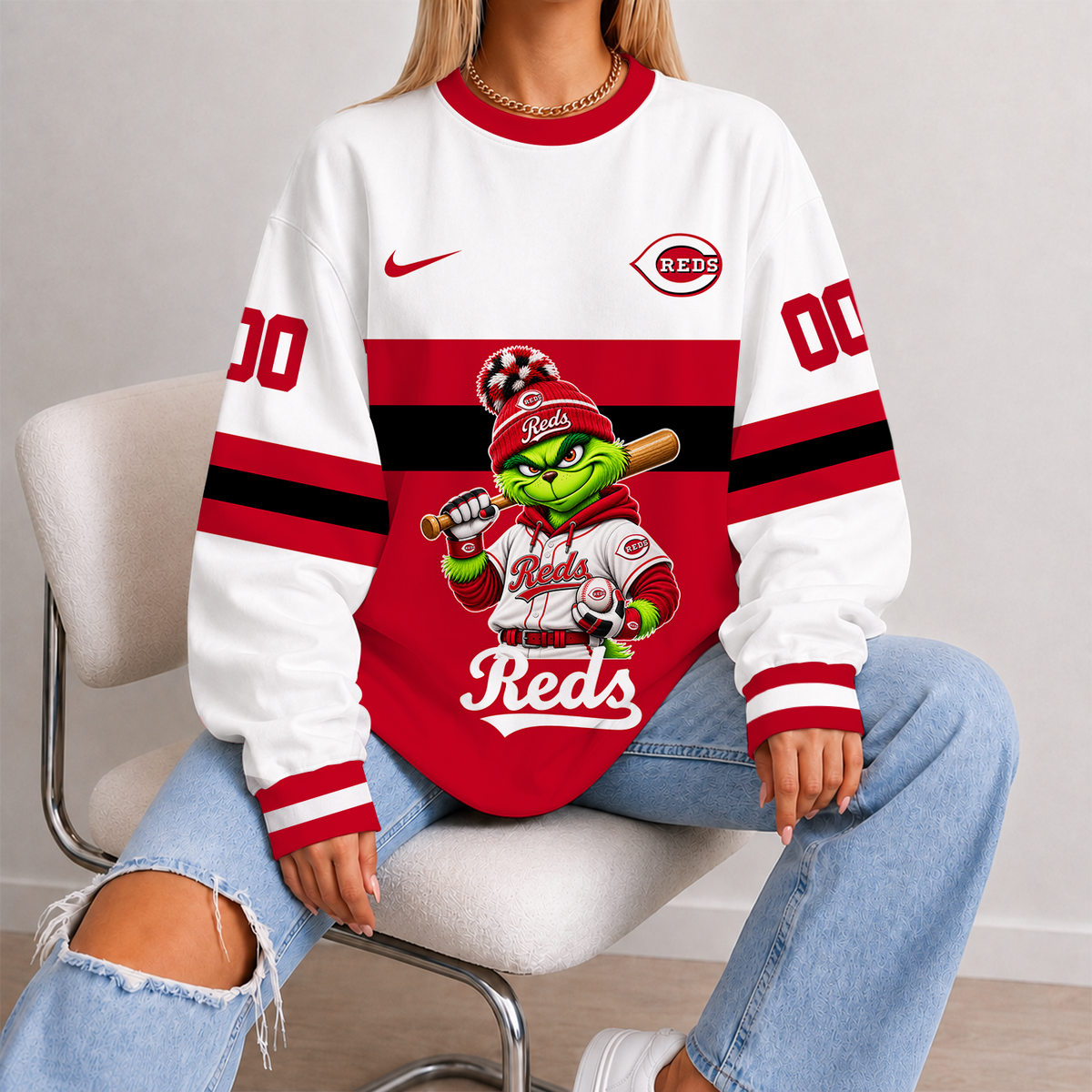 [FLASH SALE] NEW CUSTOMIZED MLB05 CRS CINCINNATI REDS UNISEX SWEATSHIRT