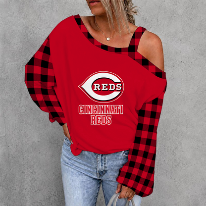 [FLASH SALE] NEW CUSTOMIZED MLB05 CRS CINCINNATI REDS DROP SHOULDER SWEATSHIRT