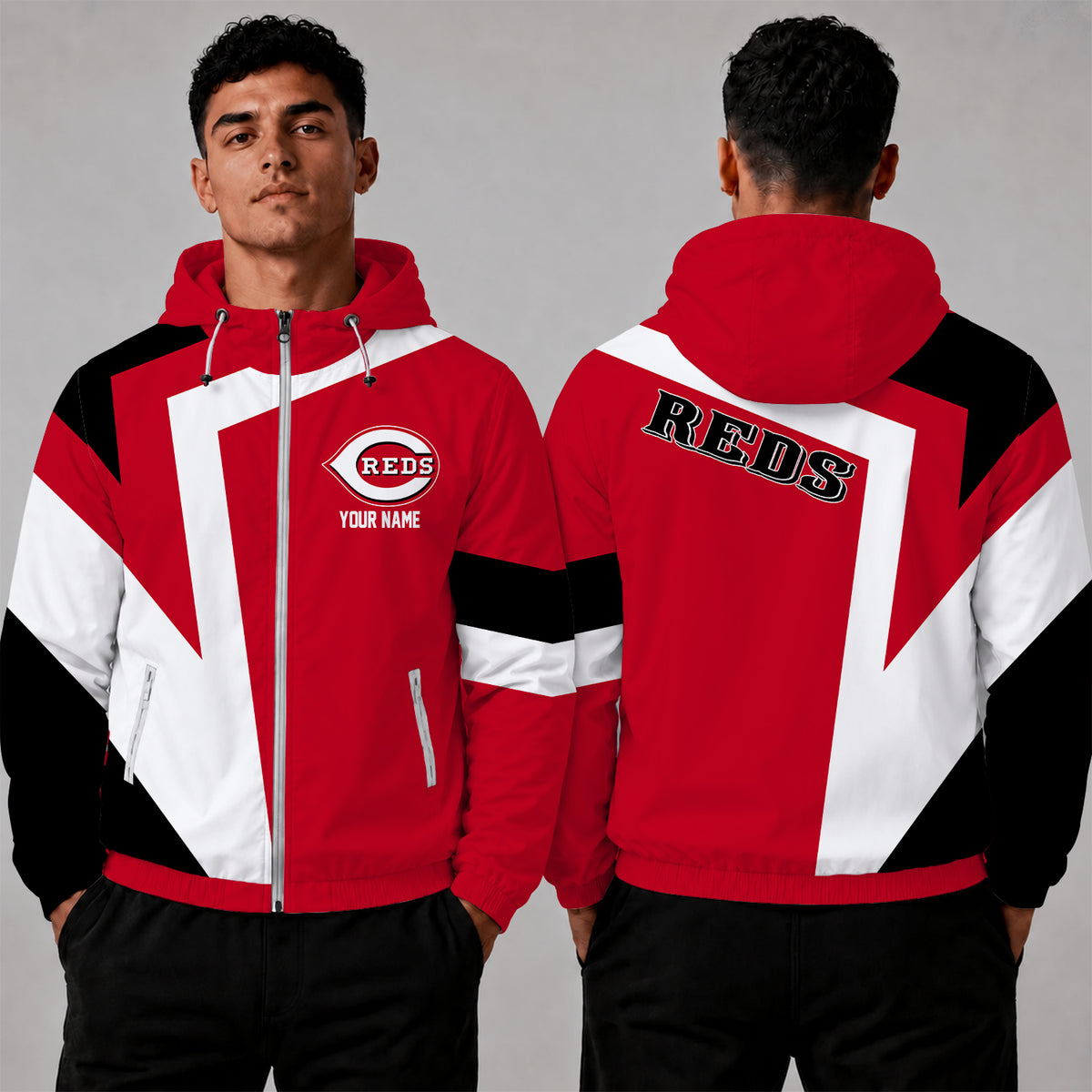 [FLASH SALE] NEW CUSTOMIZED MLB05 CRS CINCINNATI REDS WINDBREAKER JACKET