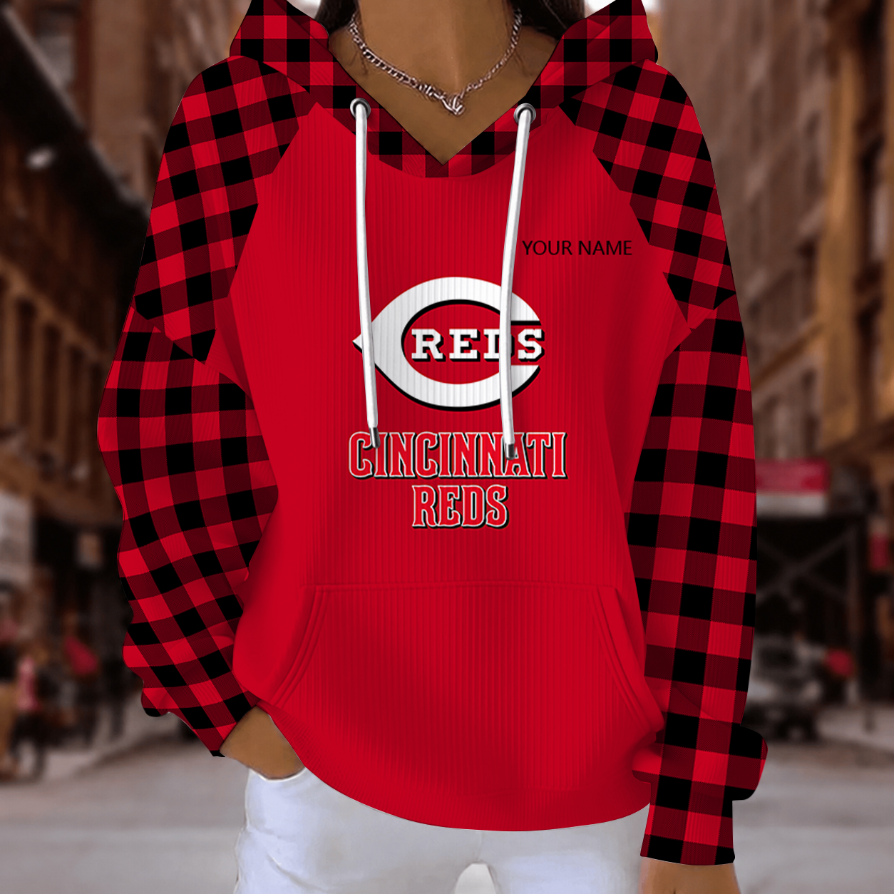 [FLASH SALE] NEW CUSTOMIZED MLB05 CRS CINCINNATI REDS RIBBED HOODIE & SWEATSHIRT