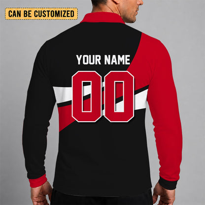 [FLASH SALE] NEW CUSTOMIZED MLB05 CRS CINCINNATI REDS MEN'S LONG SLEEVE POLO