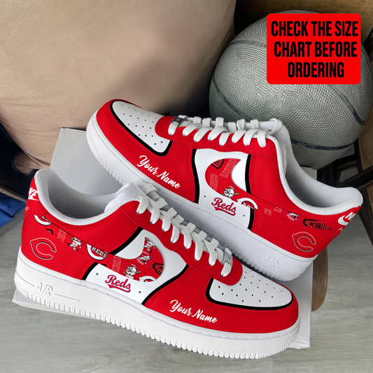 [FLASH SALE] NEW CUSTOMIZED MLB05 CRS CINCINNATI REDS AF1 SHOES