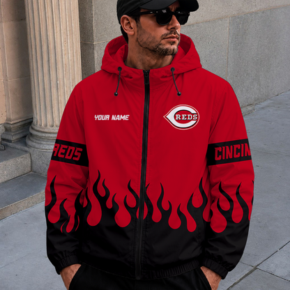 [FLASH SALE] NEW CUSTOMIZED MLB05 CRS CINCINNATI REDS WINDBREAKER JACKET