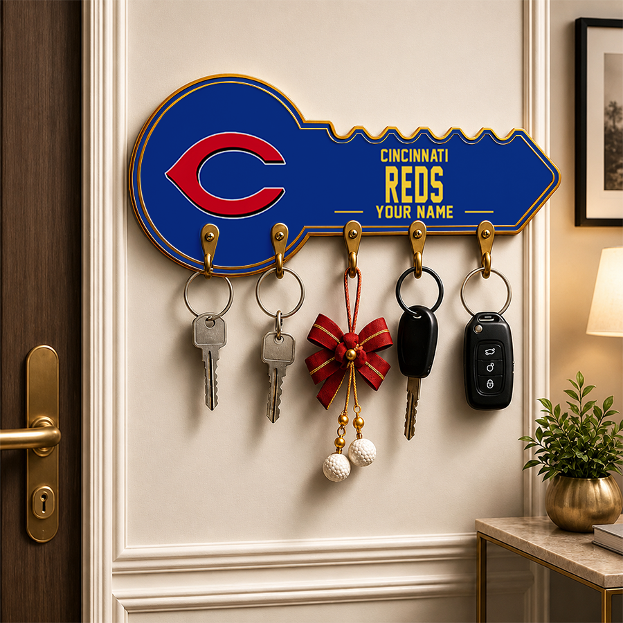 [FLASH SALE] NEW CUSTOMIZED MLB05 CRS CINCINNATI REDS WALL KEY HOLDER FOR HOME