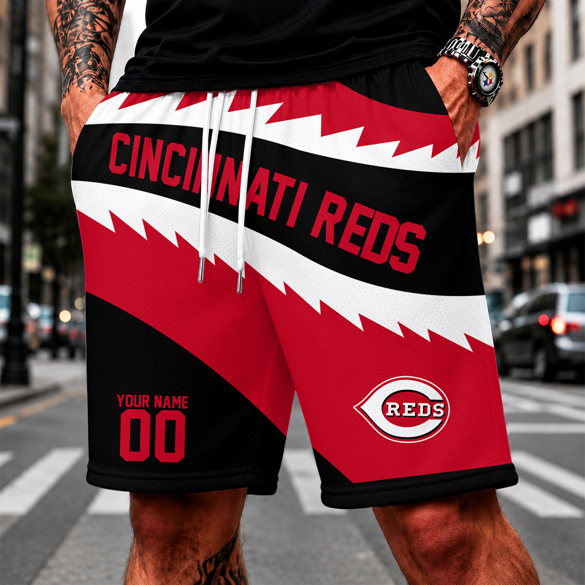 [FLASH SALE] NEW CUSTOMIZED MLB05 CRS CINCINNATI REDS SHORT PANTS