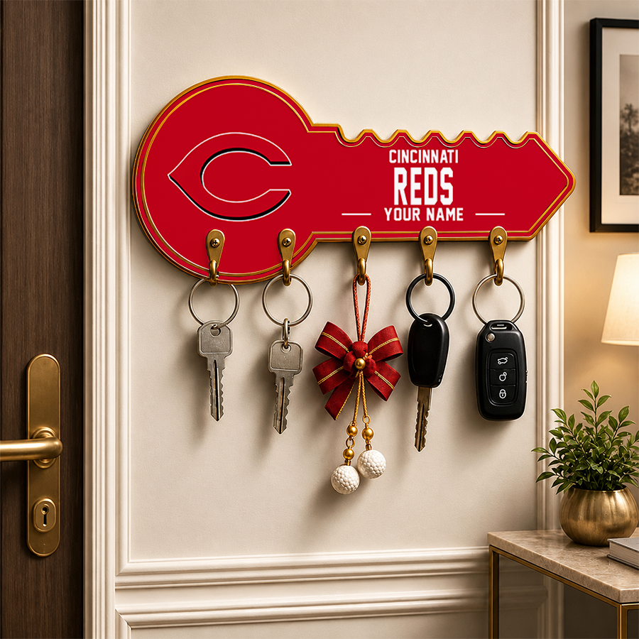 [FLASH SALE] NEW CUSTOMIZED MLB05 CRS CINCINNATI REDS WALL KEY HOLDER FOR HOME
