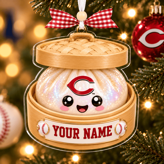 [FLASH SALE] NEW CUSTOMIZED MLB05 CRS CINCINNATI REDS CHRISTMAS ACRYLIC ORNAMENT