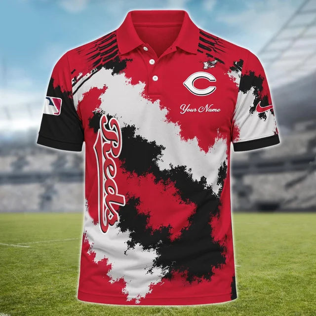 [FLASH SALE] NEW CUSTOMIZED MLB05 CRS CINCINNATI REDS MULTICOLOR POLO SHIRT