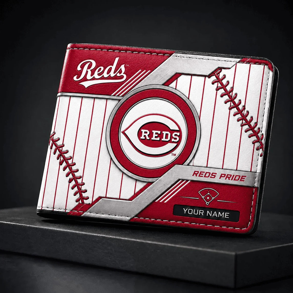 [FLASH SALE] NEW CUSTOMIZED MLB05 CRS CINCINNATI REDS LEATHER WALLET